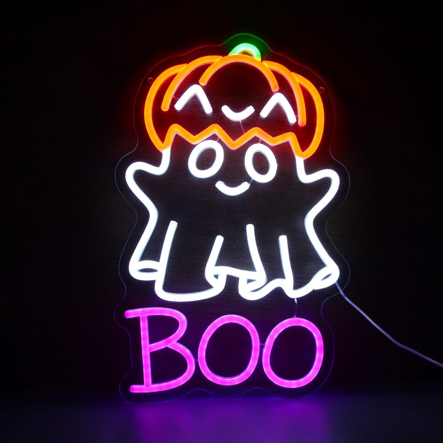 Cute Ghost Pumpkin Hat BOO LED - Home Decor Lighting Tricks 评论和价格