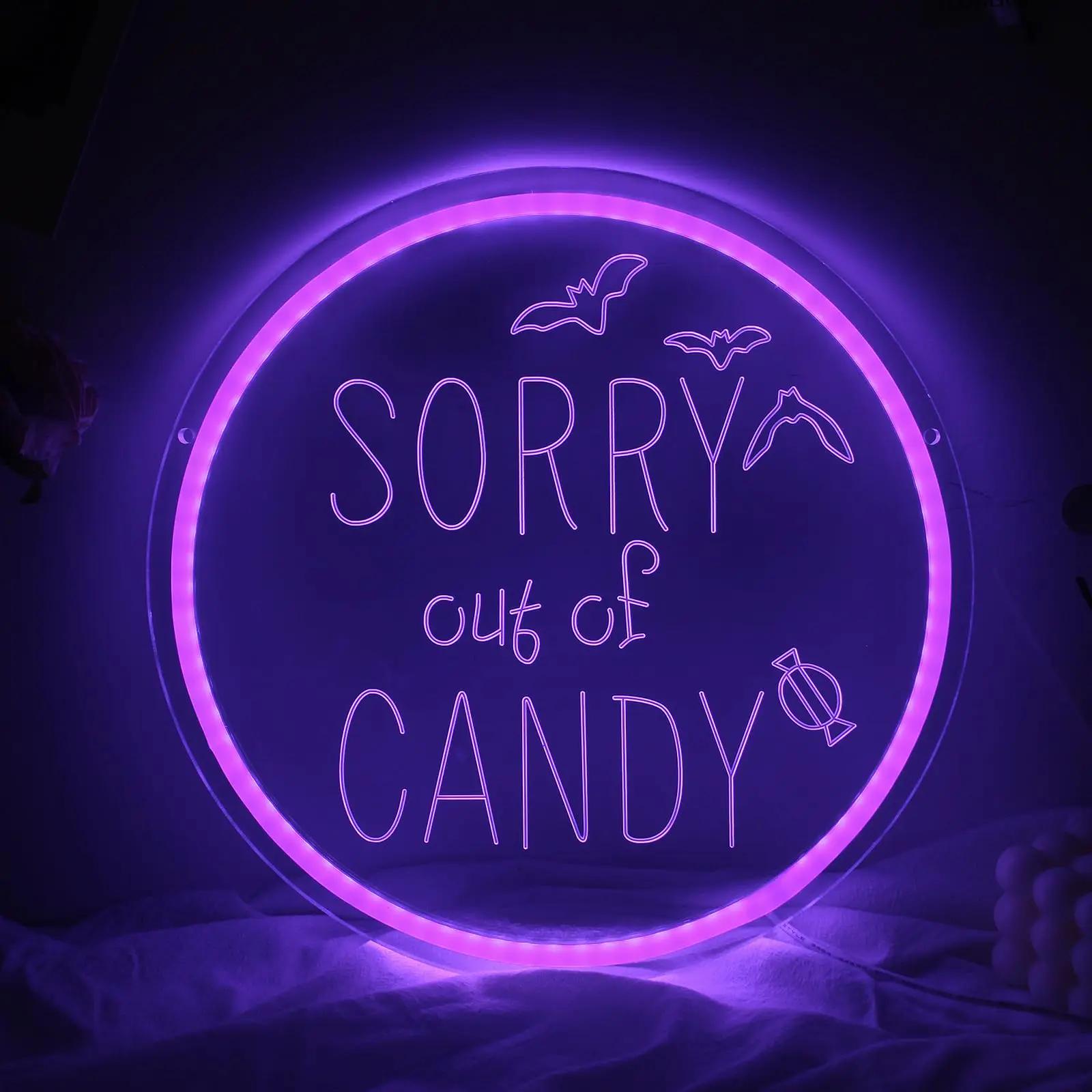 Sorry Out of Candy LED Neon Si - Home Decor Lighting Tricks 评论和价格