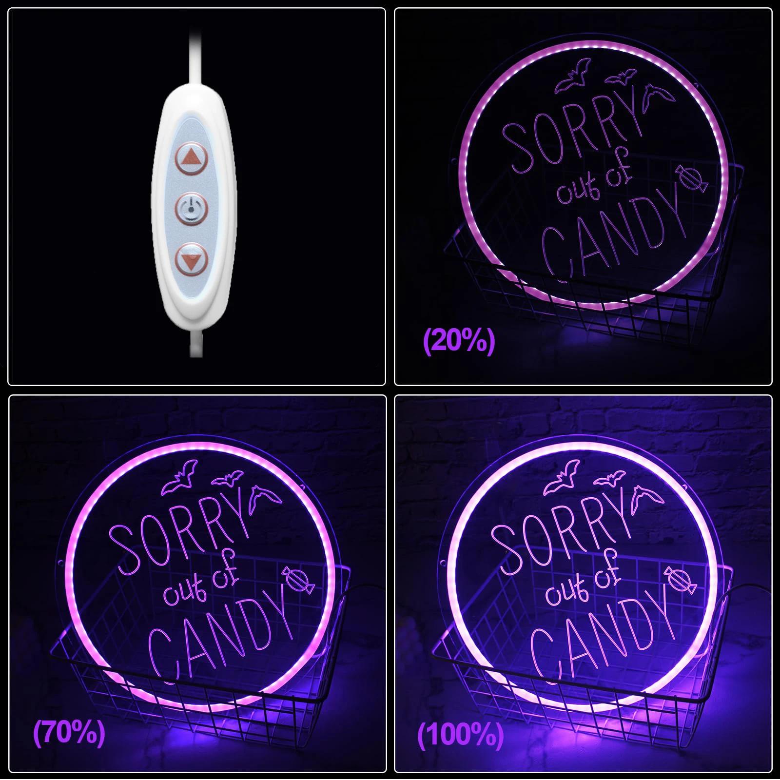 Sorry Out of Candy LED Neon Si - Home Decor Lighting Tricks 评论和价格