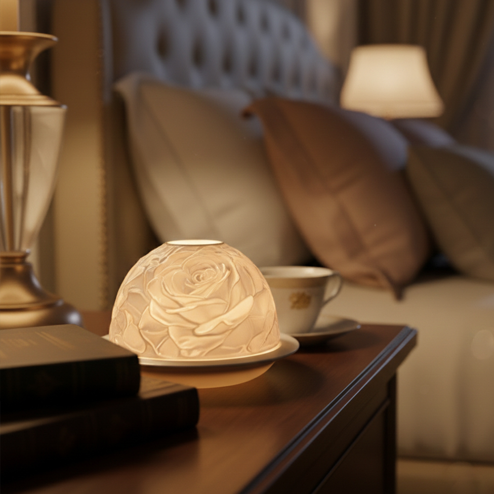 Elegant Rose Porcelain Candle  - Lighting Decor For Wedding 评论和价格