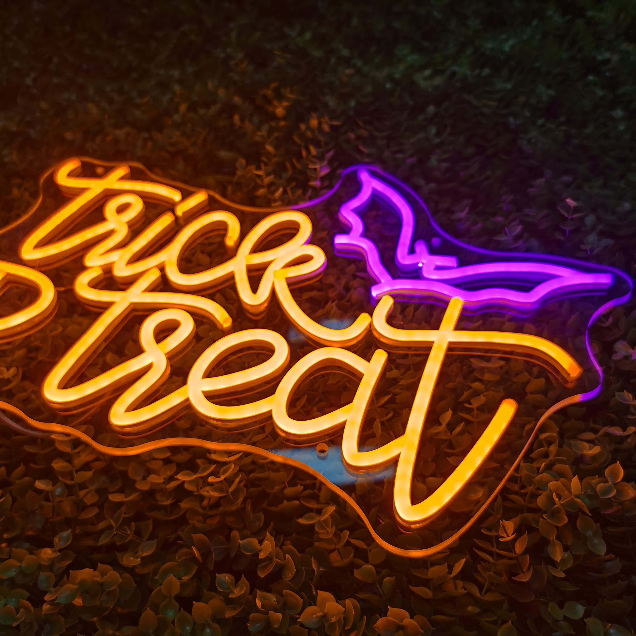 Trick or Treat Neon Sign Light - Home Decor Lighting Tricks 评论和价格