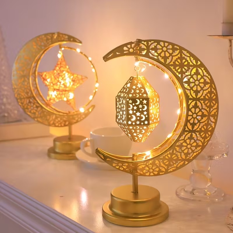 Ramadan LED Night Light Rotati - Led Moon Lamp 评论和价格