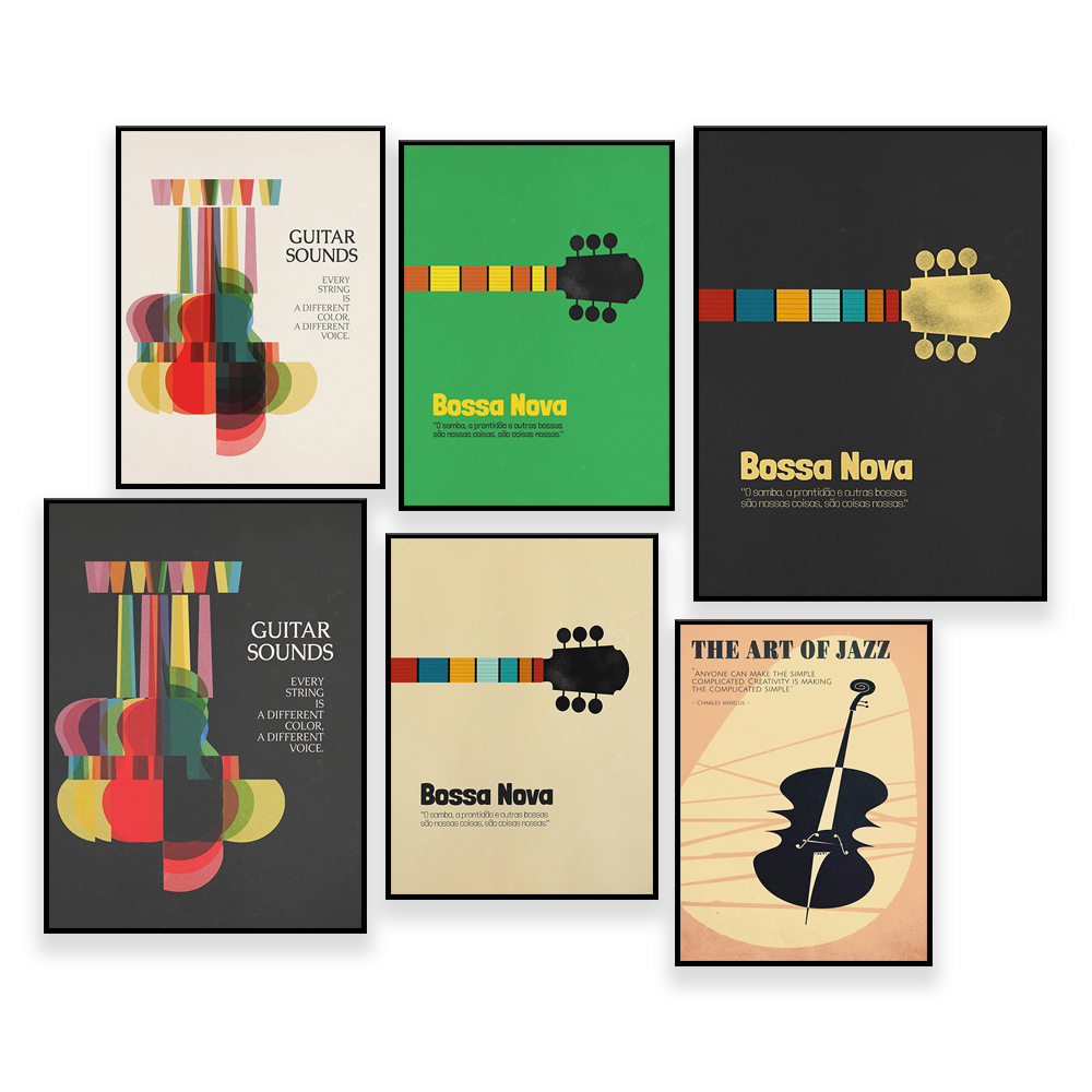 Bossa Nova Poster, Jazz Print, - Nova Decor & Lighting Julestjerne 评论和价格