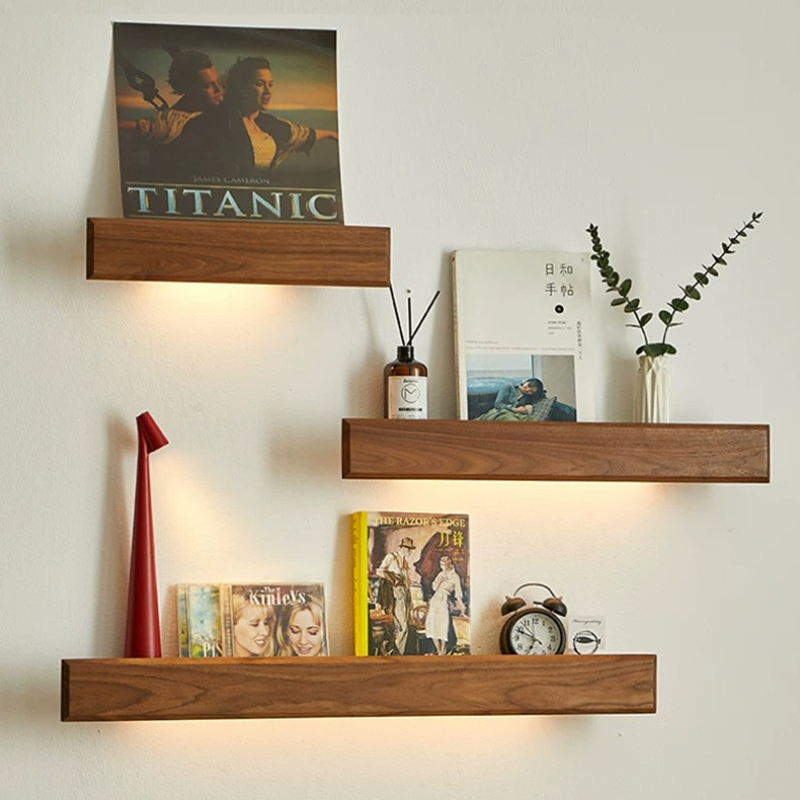 Solid Wood Wall Storage Shelf  - Lighting And Decor Magazine 评论和价格