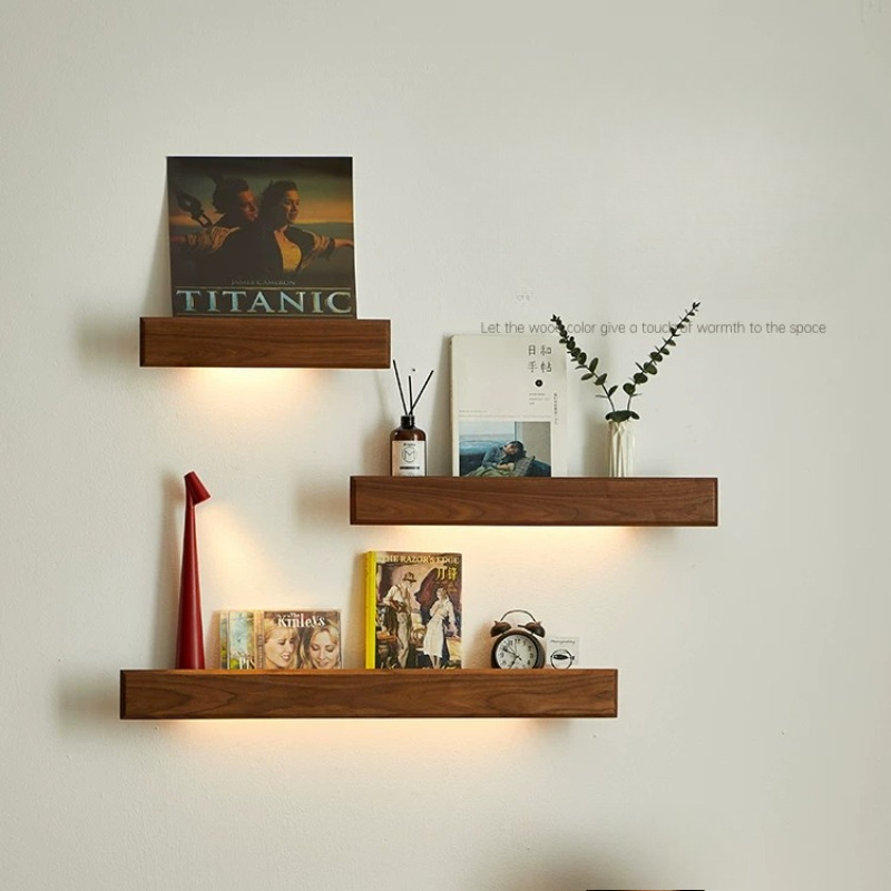 Solid Wood Wall Storage Shelf  - Lighting And Decor Magazine 评论和价格