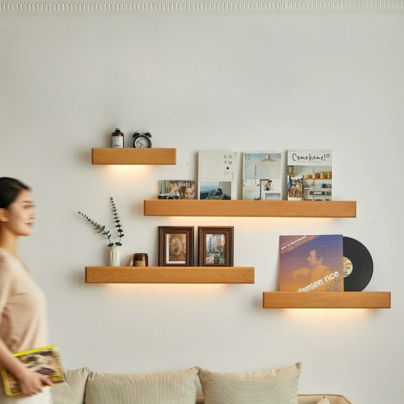 Solid Wood Wall Storage Shelf  - Lighting And Decor Magazine 评论和价格