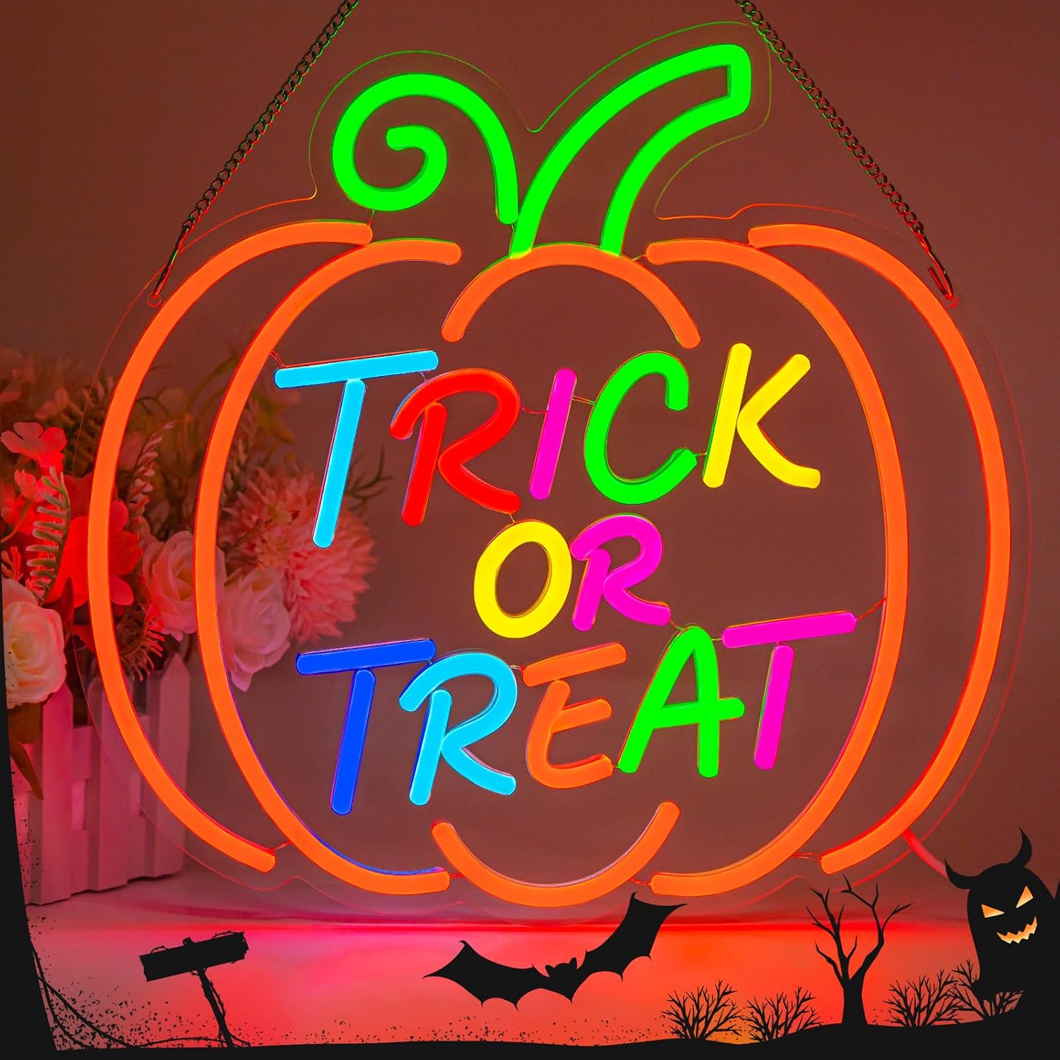 Trick Or Treat Pumpkin LED Neo - Home Decor Lighting Tricks 评论和价格