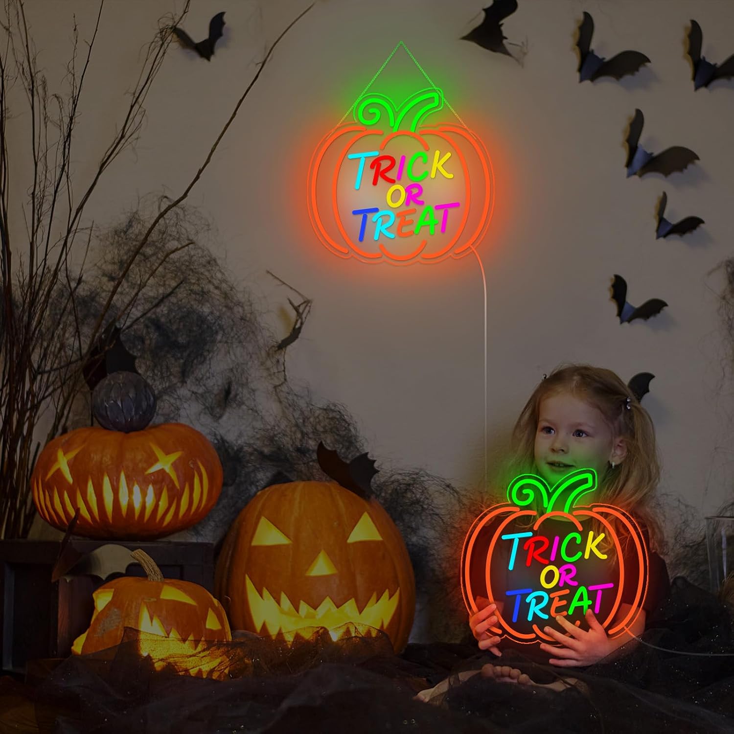 Trick Or Treat Pumpkin LED Neo - Home Decor Lighting Tricks 评论和价格