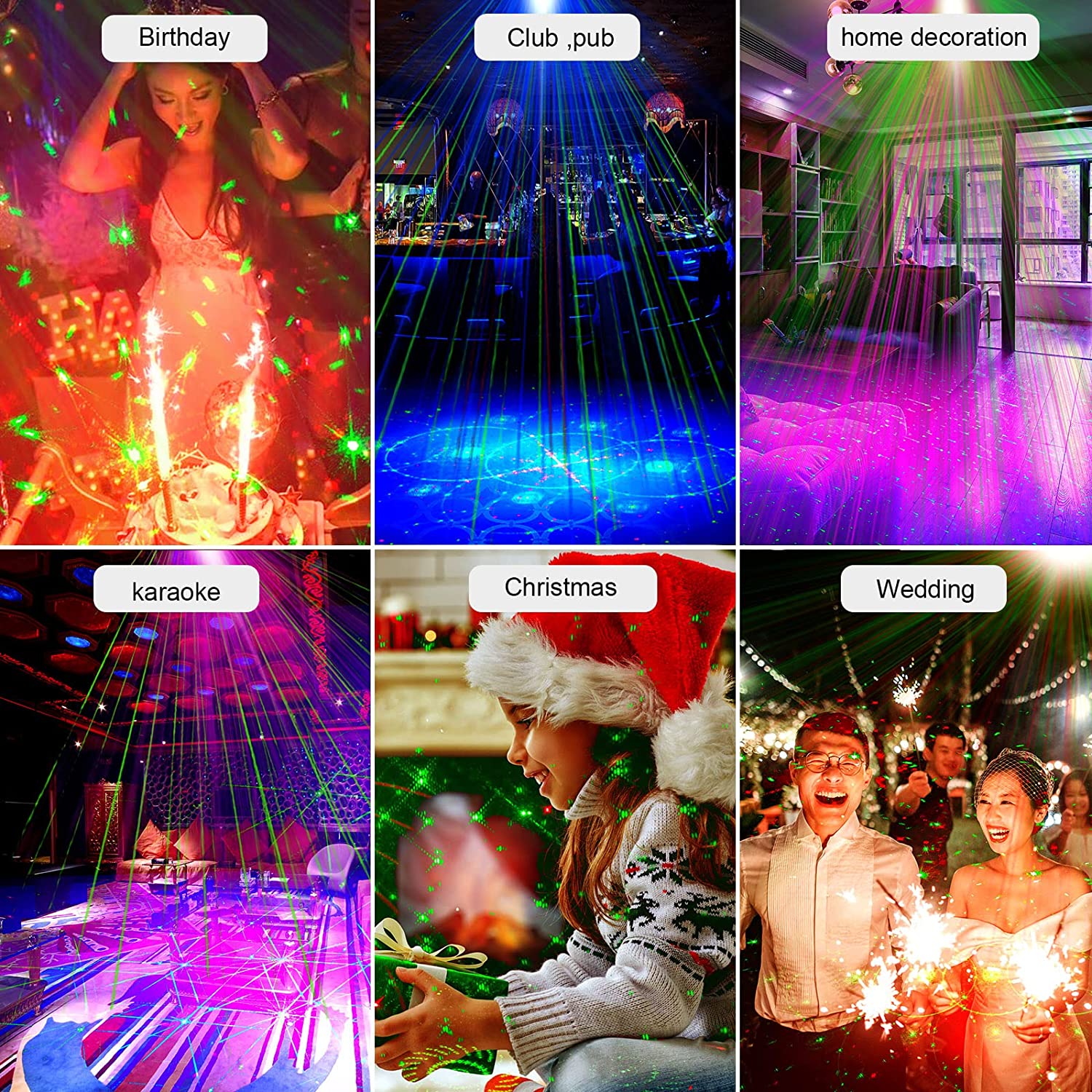 Stage Lights DJ Christmas Proj - Lighting Effect Home Decor 评论和价格